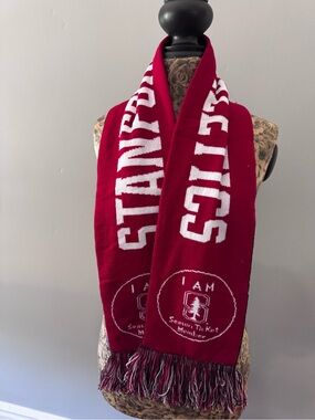 Stanford Maroon Knit Scarf - Collegiate Logo